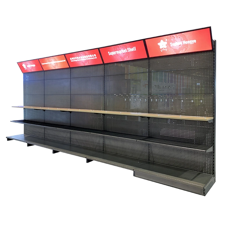 Pegboard Perforated Back Panel Supermarket Gondola Shelves/Volcano Hole