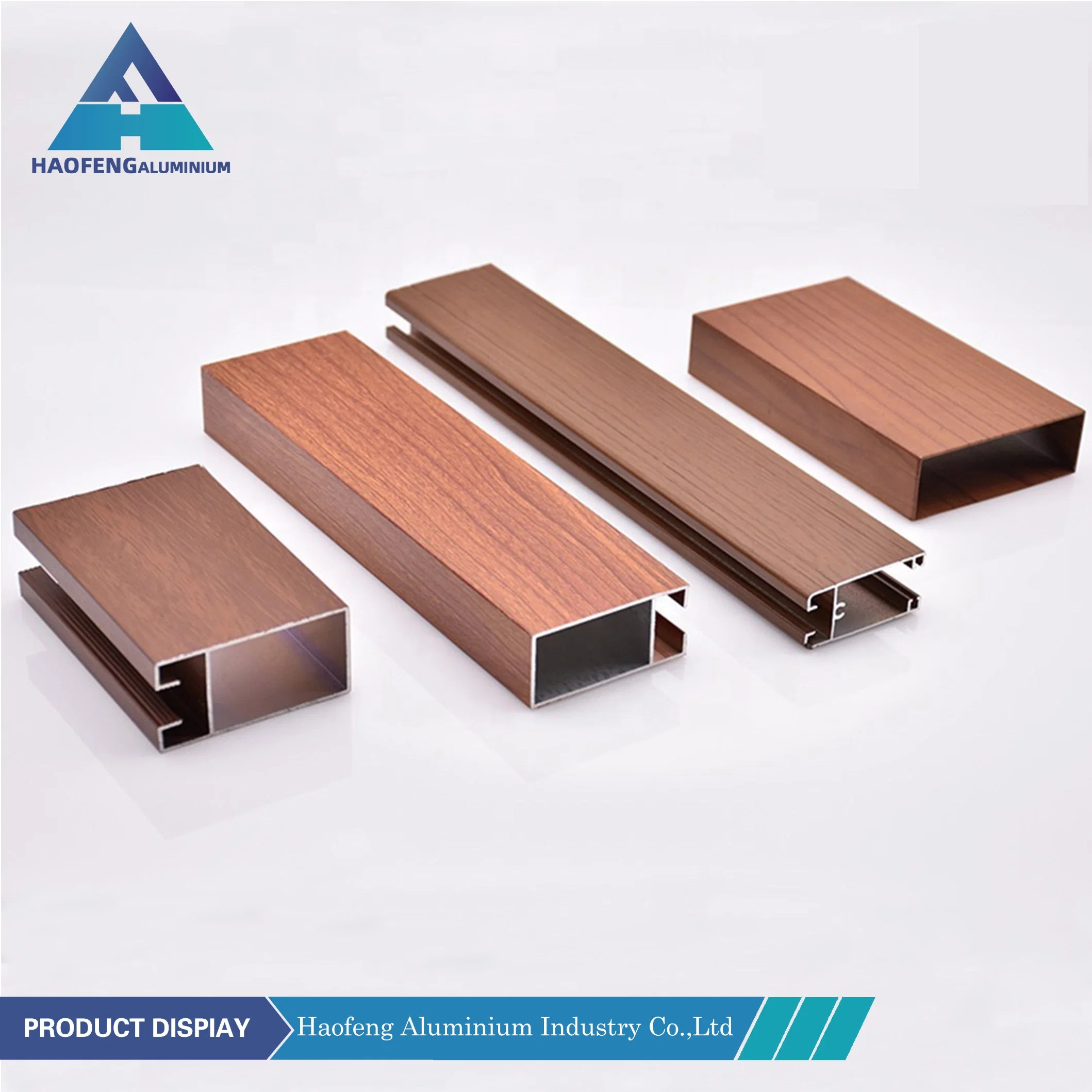 Wooden Color Extrusion Profile Square Shape Hardness Aluminum Alloy