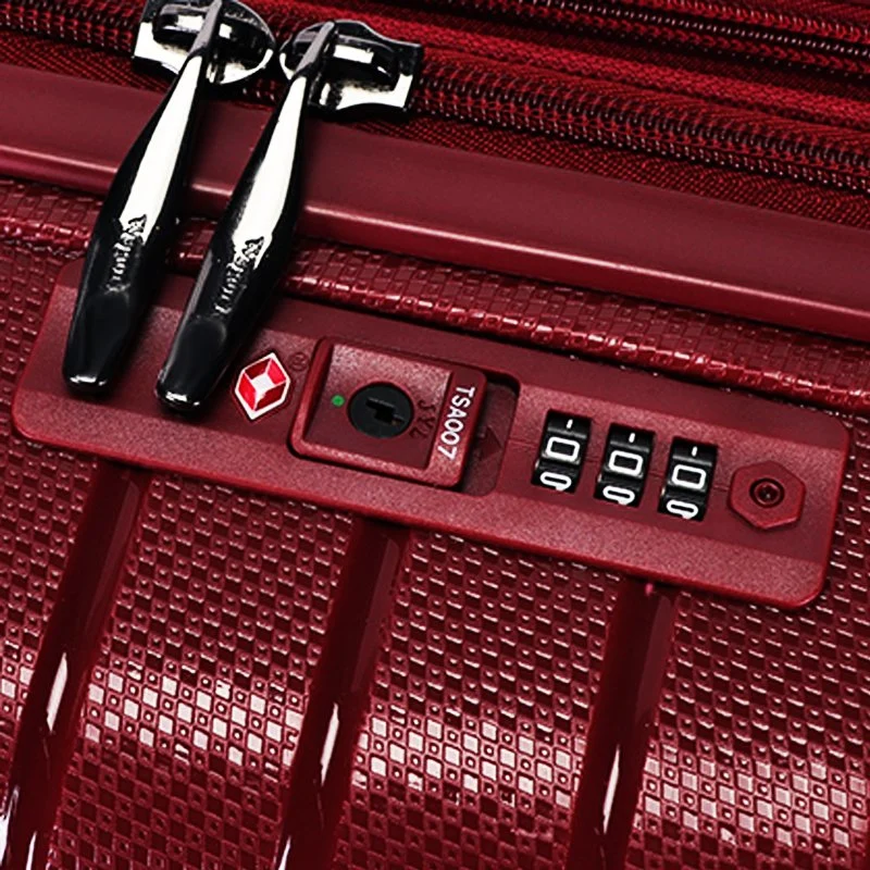 New Fashion Matching Color Polypropylene Travel Trolley Luggage Bag with Built-in Tsa Lock