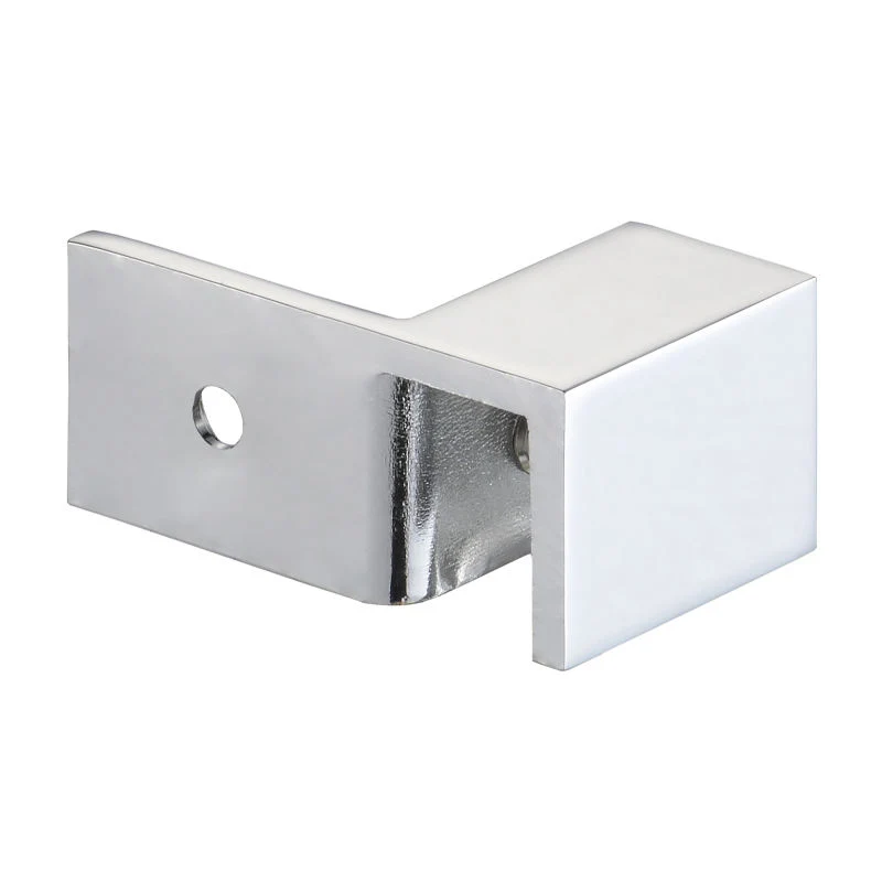 Shower Room Wall 90 Degree Sleeve Over Glass Square Brass Clamps