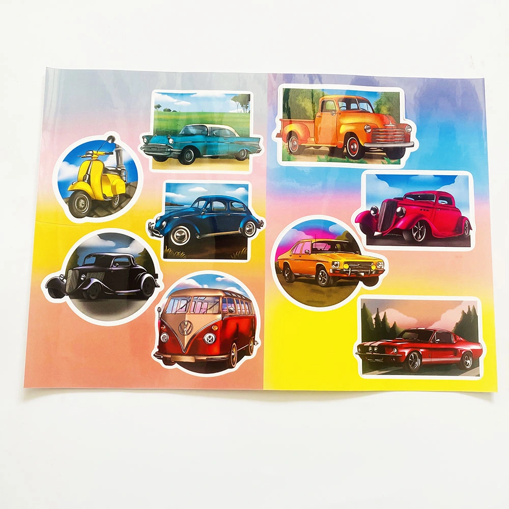 Eco Friendly Promotional Self Adhesive Waterproof Custom Printing Kiss Cut Stickers Sheet