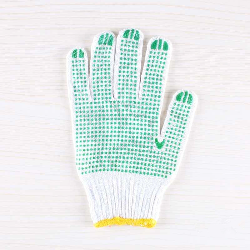 PVC Dotted Gloves Cotton Knitted Gloves with Dots Working Gloves