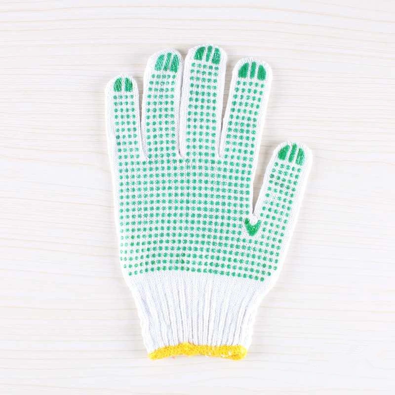 Guantes de PVC con puntos Guantes de punto de algodón con guantes de trabajo de puntos