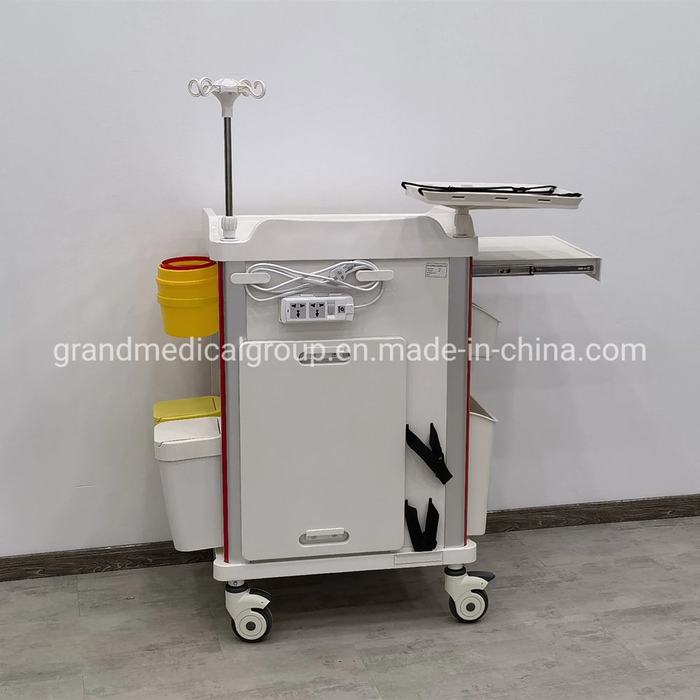 Grand Medical Wm-Et200 Hot Sale Hospital Crash Cart Emergency Trolleys Equipment