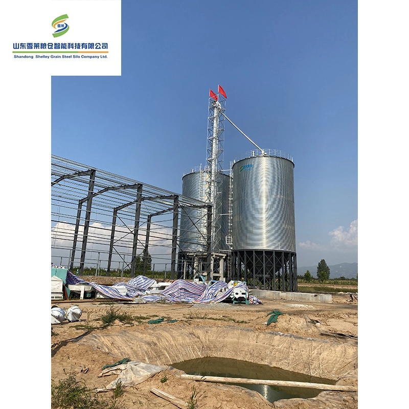 100m3 de Armado de placas de acero galvanizado granero tolva Forfeed silos de almacenamiento de Arroz de grano a granel