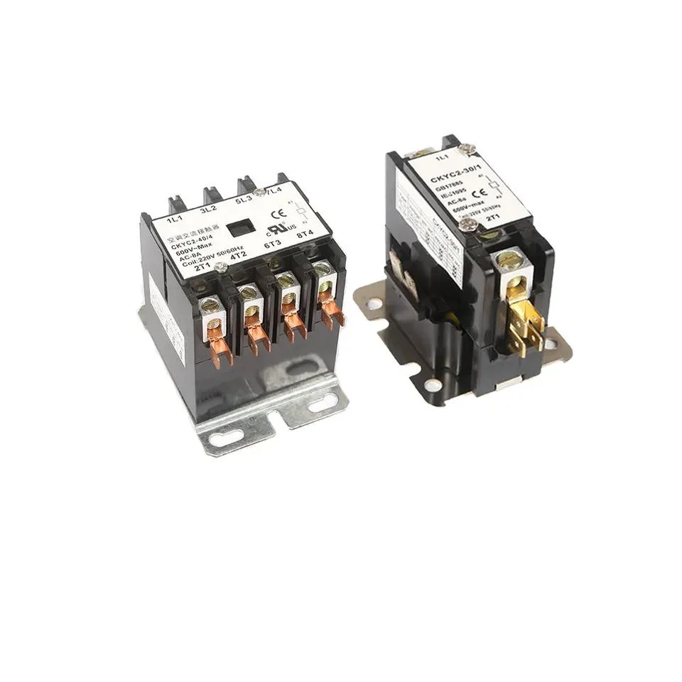 Air Conditioning Contactor 2 Poles 25 AMPS Copper Silver Contacts Customization Contactors