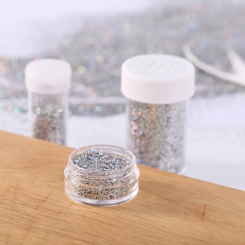 Professional Wholesale/Supplier Bulk Sliver White Glitter High quality/High cost performance Non Toxic Polyester Glitter Powder