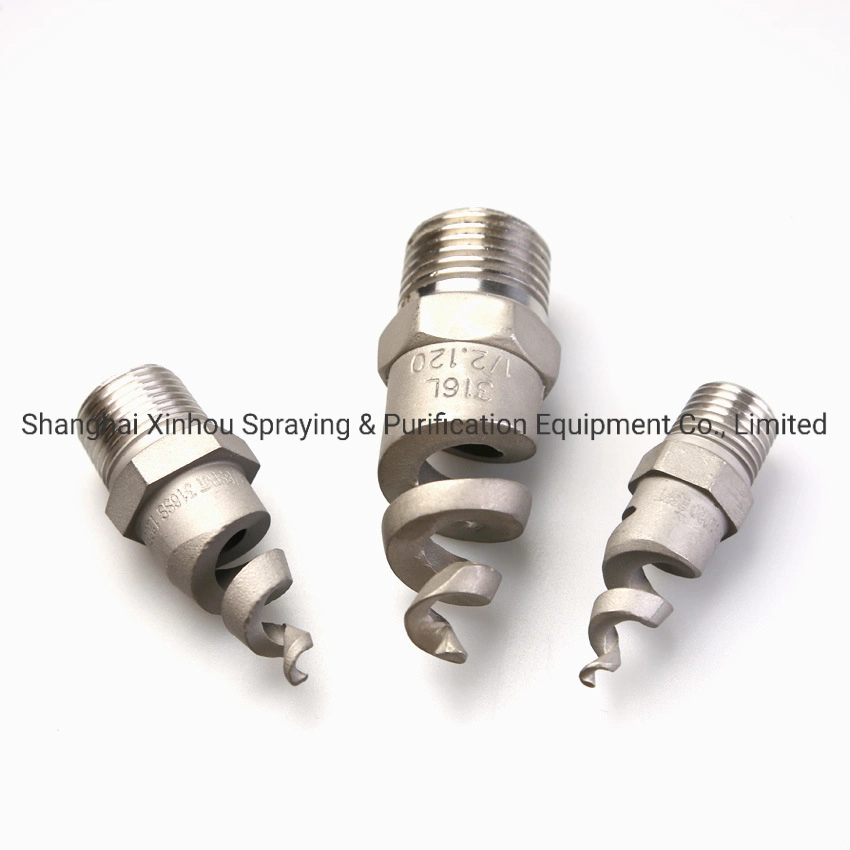 Acid and Alkali-Resistant Gas Cooling Washing Cooling Dephosphorization Denitrification Stainless Steel Full Cone Spiral Spray Nozzle