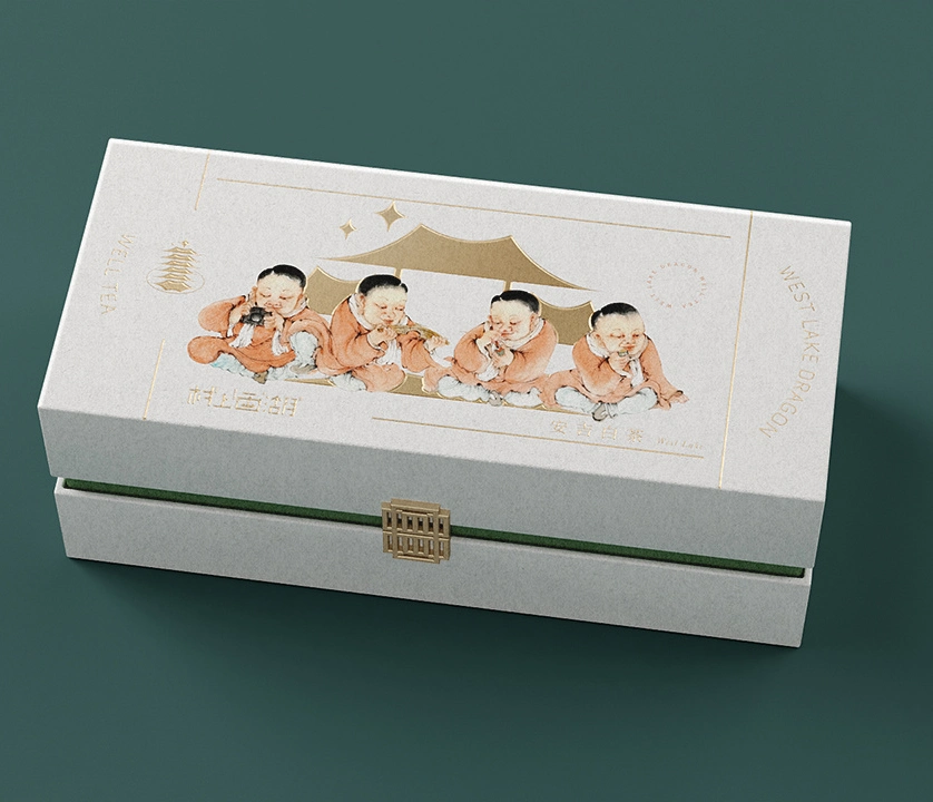 Saquinho de chá de luxo das embalagens de papel caixa de oferta personalizada para a promoção