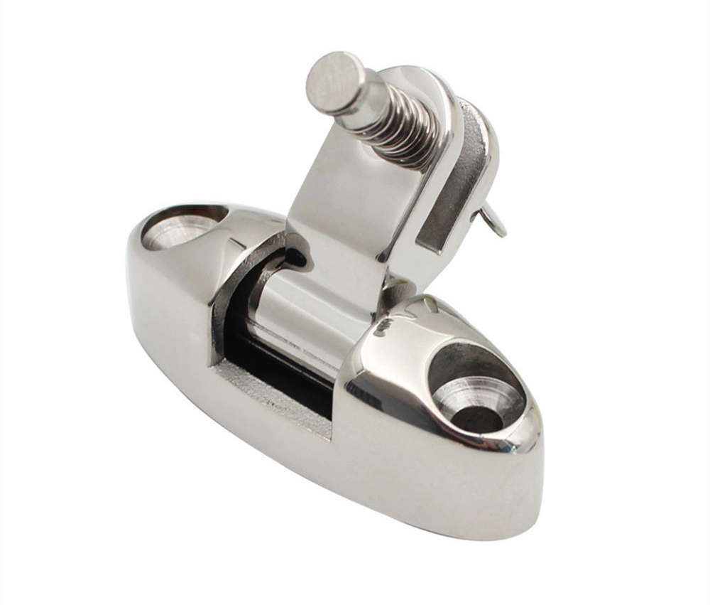 Stainless Steel Spring Pull Pin Swing Mountain Shaped Seat Yacht Shading Accessories Marine Deck Hinge