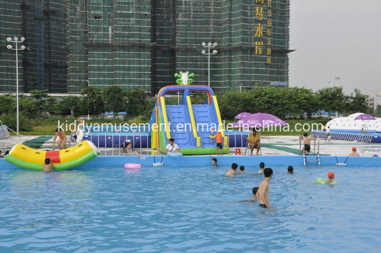 Tobogán de agua inflable para juguetes de parque acuático