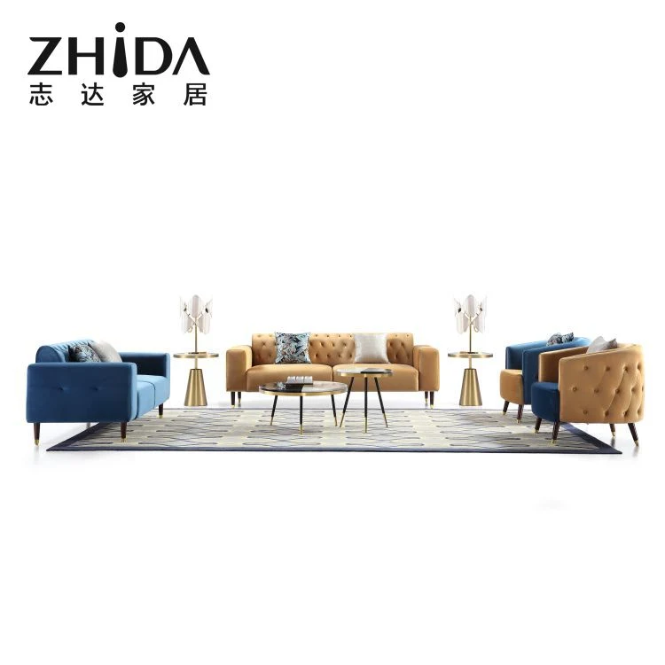 Preço bom preço Atacado Departamento de alta qualidade Use Comfort Luxury Sofa Classic Sofá-cama Tuffed Foshan Sofa Factory Sale diretamente