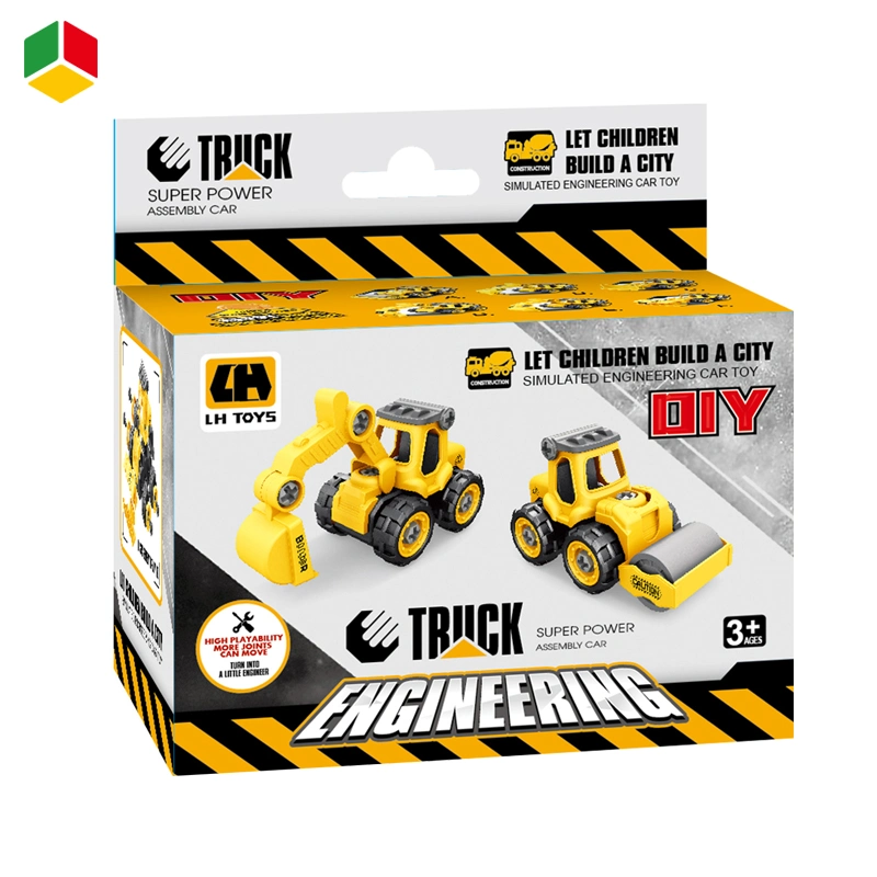 QS Les véhicules de construction des jouets de construction de magasins de bricolage en ingénierie éducative les excavatrices de la voiture de camion de jouets pour enfants de cadeaux Garçons Filles Modèle de simulation de déplacement de l'ingénieur de benne basculante