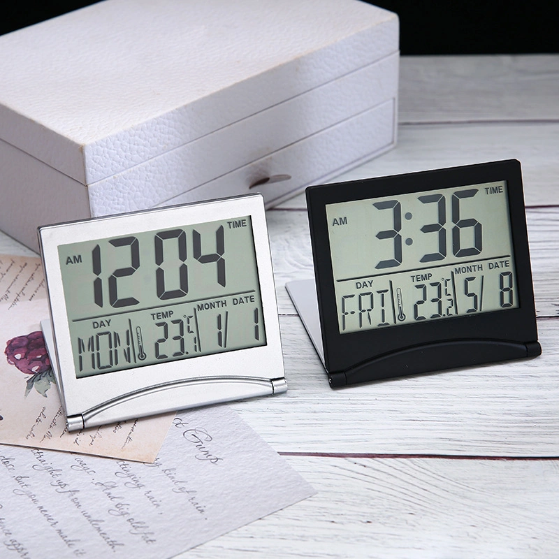 Color ABS Material LCD Screen Digital Table Clock for Office