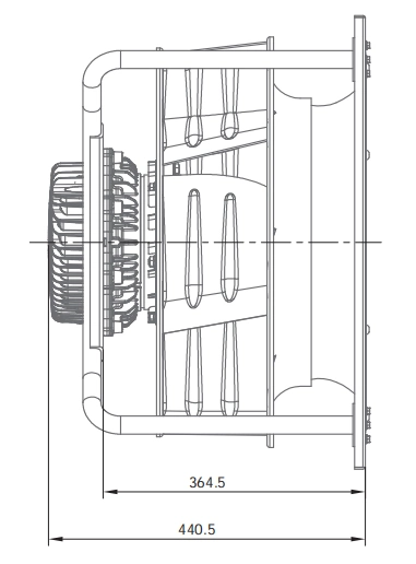 Kundenspezifischer EC-Axiallüfter Fzy630-4D Axiallüfter für HLK-Systeme 11kW-Axiallüfter EC Axiallüfter