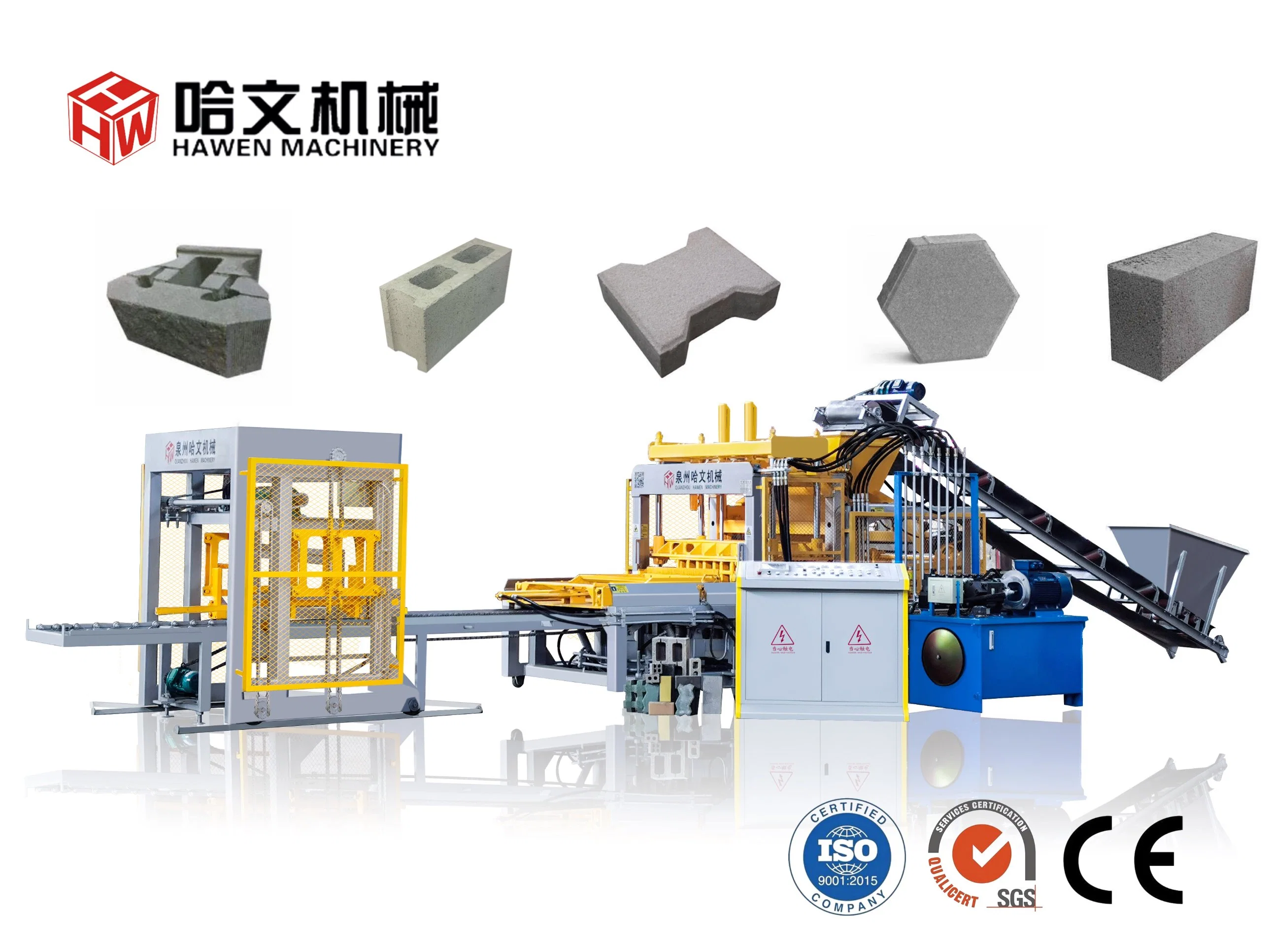 Manufacturer Price Full Automatic Hydraulic Concrete Cement Hollow Paving Brick Block Making Machine