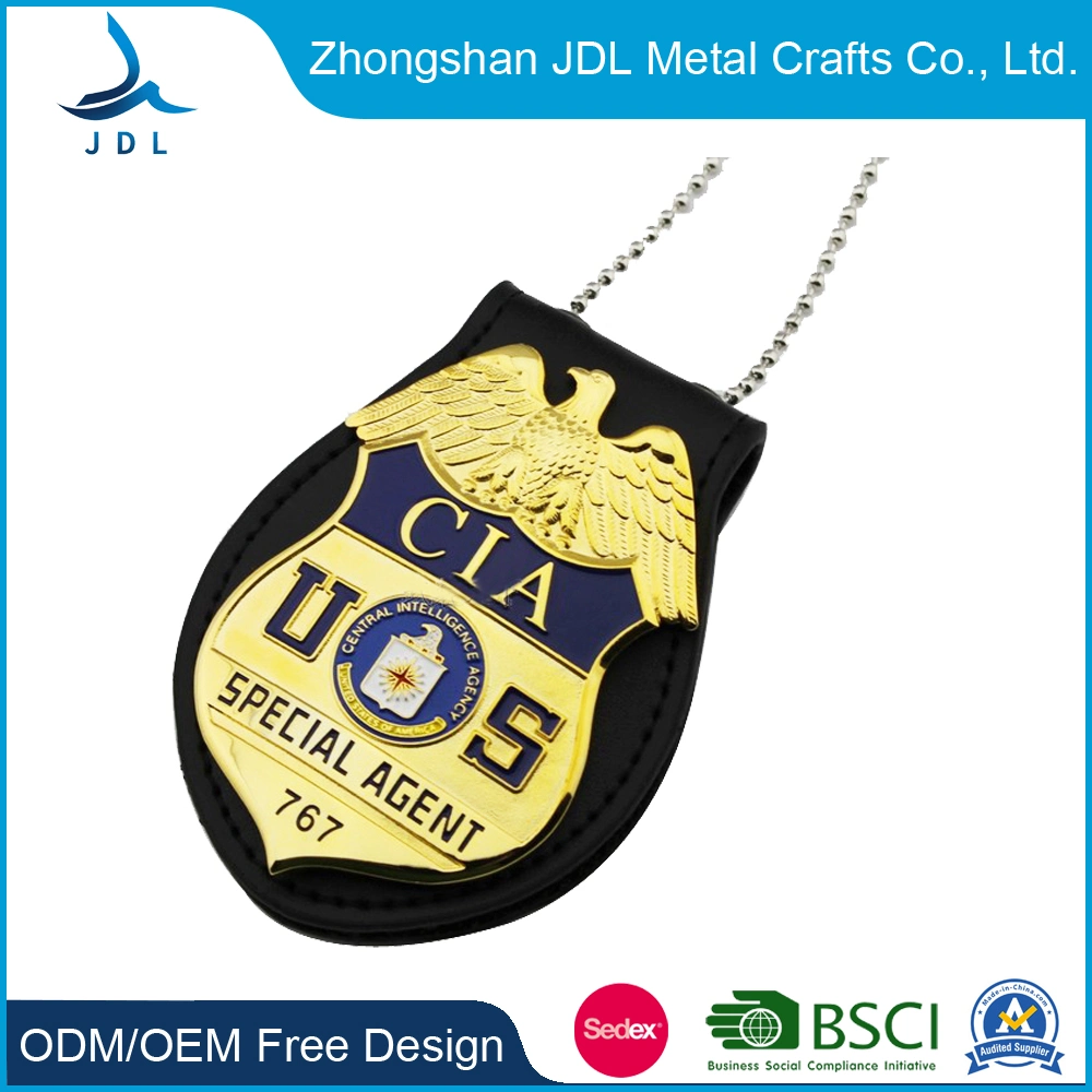 Original Factory Custom Craft Personalized Sublimation Gift Logo Military Car Security Officer Enamel Lapel Pin Name Football Magnetic Metal Police Badges W Wallet