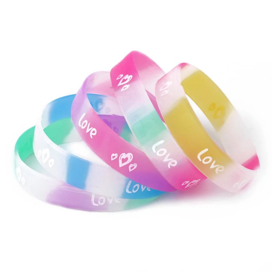 Culorful Design Silicone Glow Bracelets