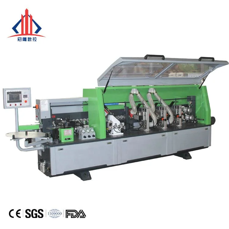 Laminate Trimmer Wood Through Feed MDF Full Automatic Bevle Edge Banding Machine Price