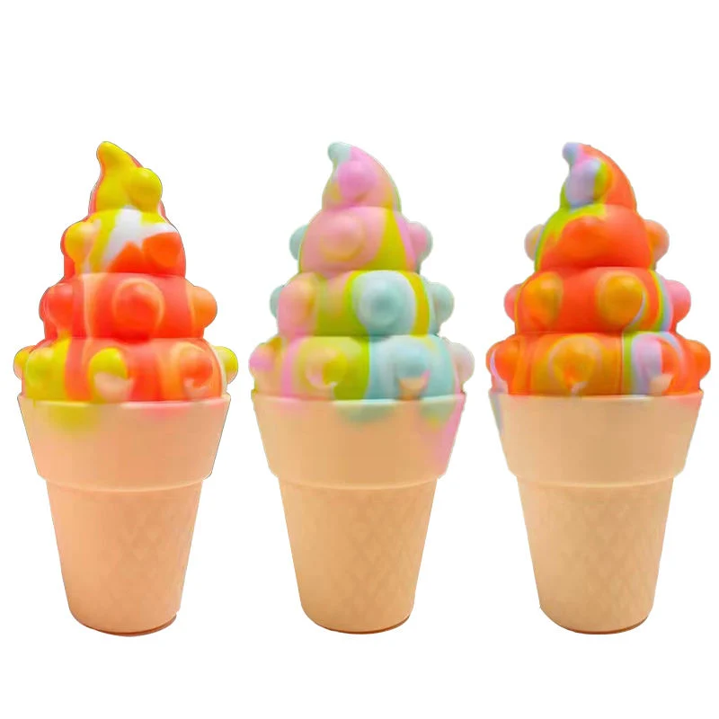 La crème glacée Fidget Silicone jouets Stress de la bulle calmant jouet pour enfants et adultes
