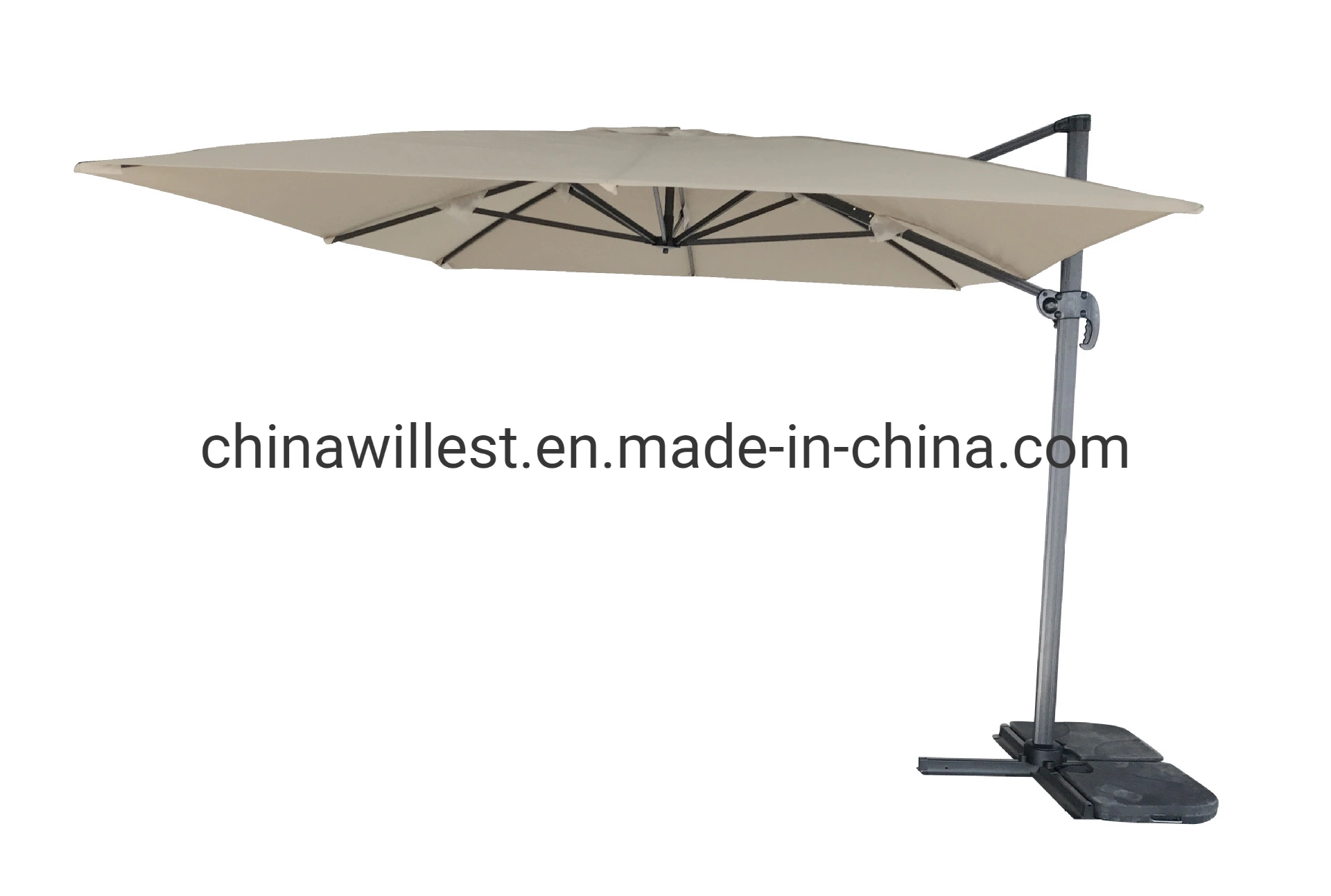 2021 Haut de page La vente commerciale de l'aluminium romain de plein air Parasol Jardin Cantilever parapluie avec voyant LED