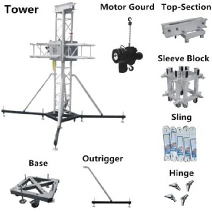 Aluminum Concert Line Array Speaker Lighting Lift Stage Truss