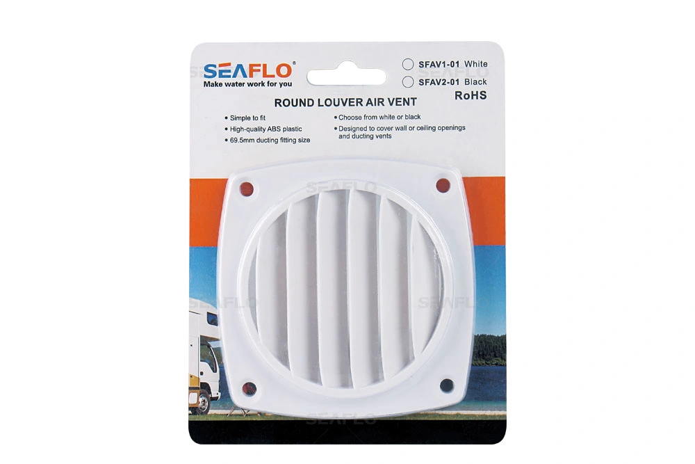 Seaflo Portable plastic Round Louver Air Vent for RV