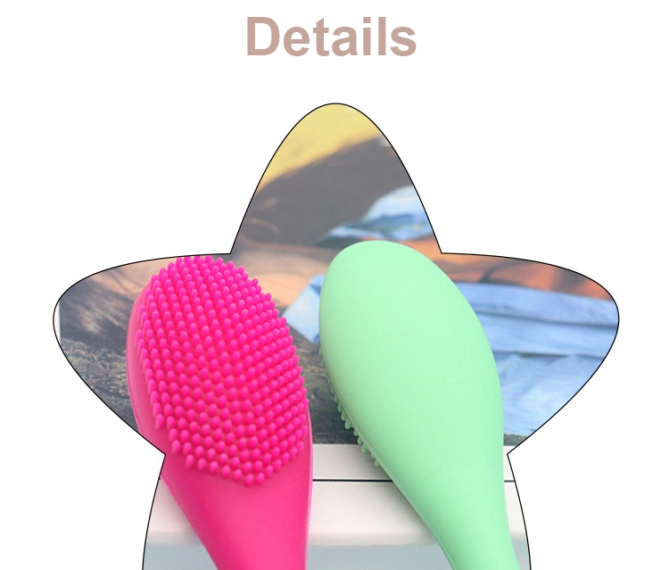 Multi Functional Double Side Soft Silicone Scrubber Mask Applicator Lip Scrub Brush Easy to Clean Face Exfoliator Cleansing Tool