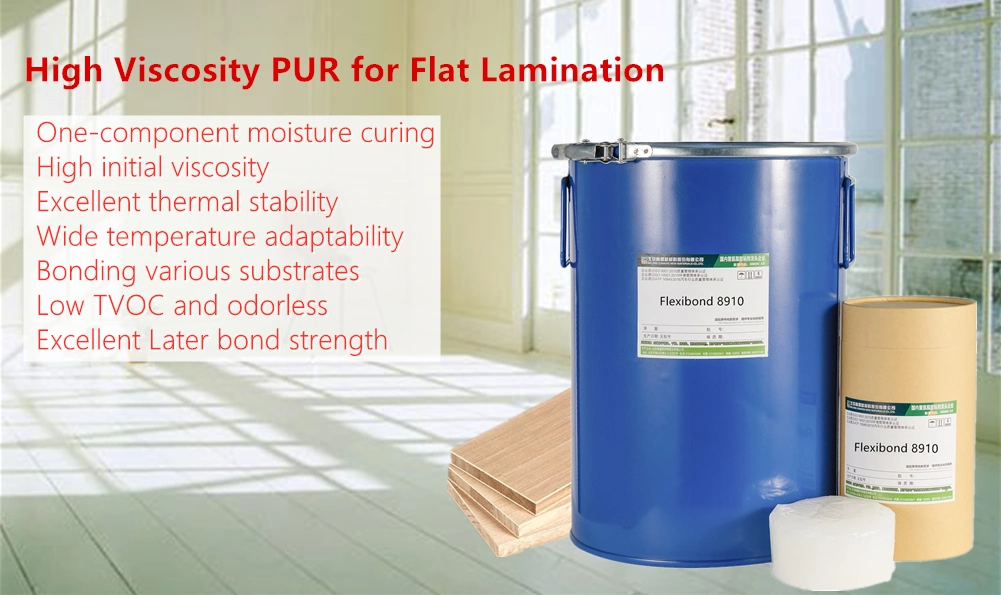 PVC Foil Lamination High Viscosity Hot Melt Adhesive with CE/ISO (Flexibond 8910)