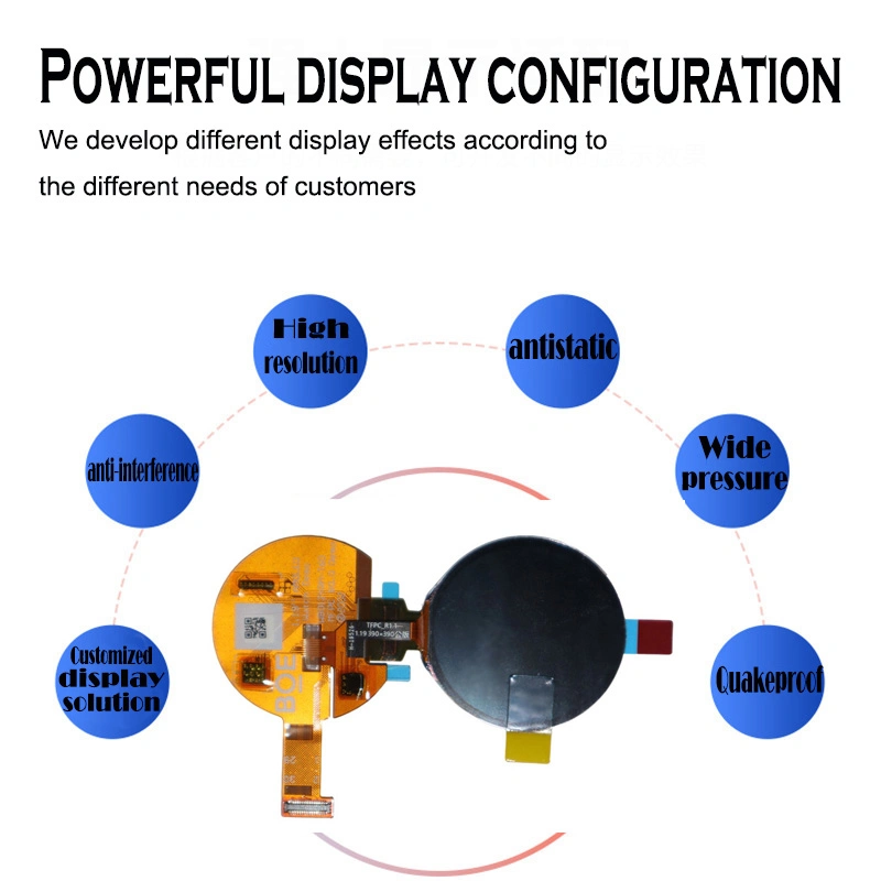 1.19-дюймовый ЖК-дисплей Global Direct 390*390 OLED с поддержкой сенсорного экрана Настройка решения