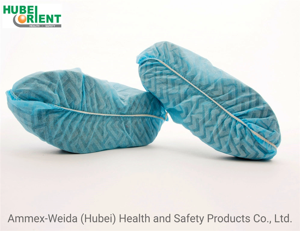 Disposable Medical Use Odorless Non-Woven Shoe Covers with Non Slip Sole