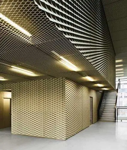 Zeitgenössische Architektur Expanded Metal Ausgesetzt Fassade Bildschirm Material