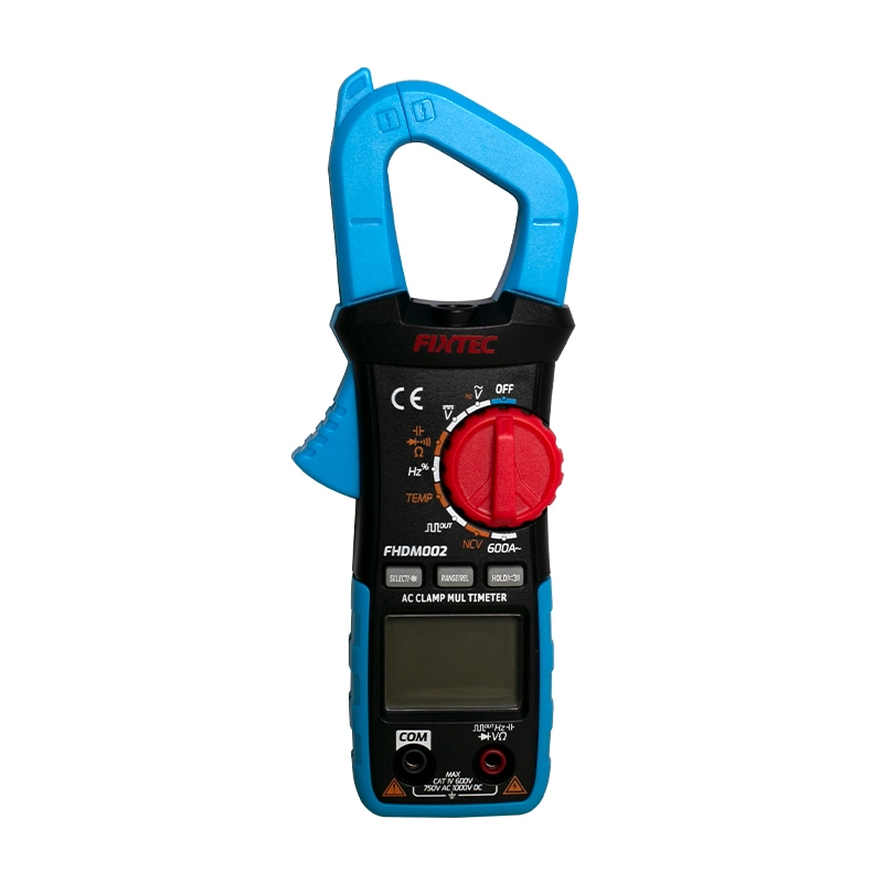 Fixtec Electrical Tester Digital Clamp Meter AC/DC Auto-Ranging 600 AMP Measures Voltage/Resistance/Temp