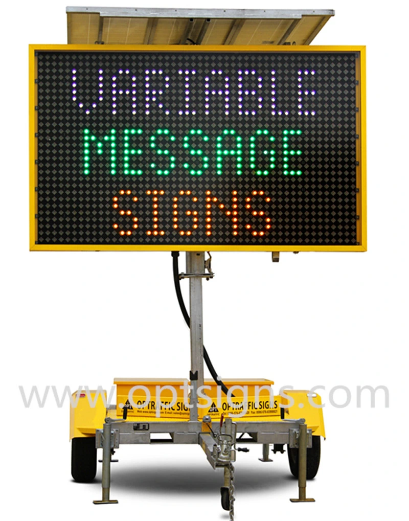 LED Mobile Outdoor Advertising Display Signs Trailers, Solar Powered Full Color Message Board Price