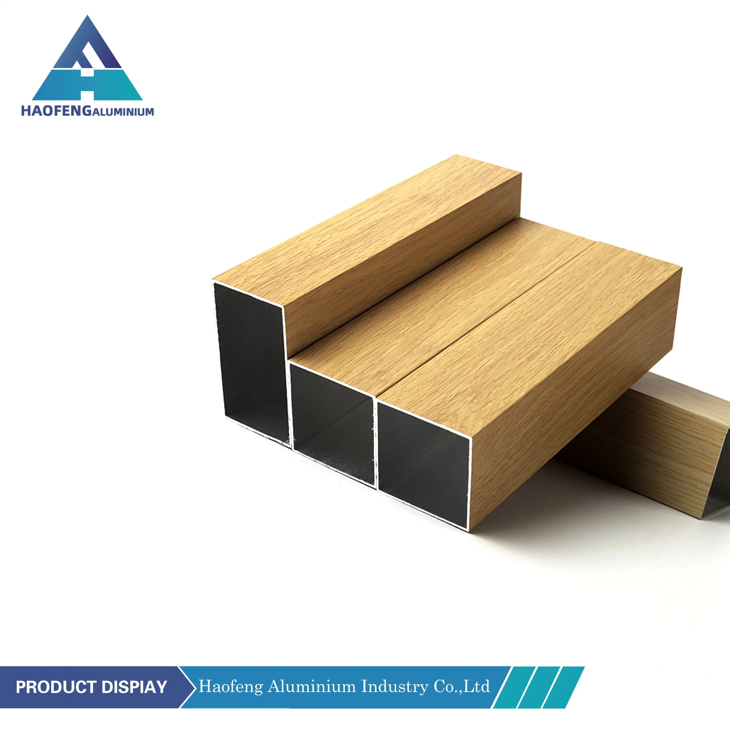 Wood Grain Square Tube Building Material Extrusion Aluminium Products