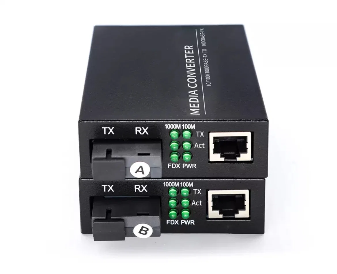 Ab Werk Preis Gigabit 10/100/1000Mbps 1SC 1RJ45 (ab) 20km Single Mode Single Fibre Media Converter