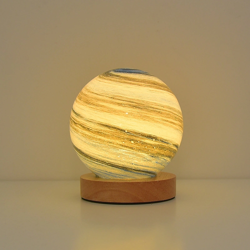 Bedroom Bedside Decor Glass Mood LED Touch Wandering Planet Nightlight