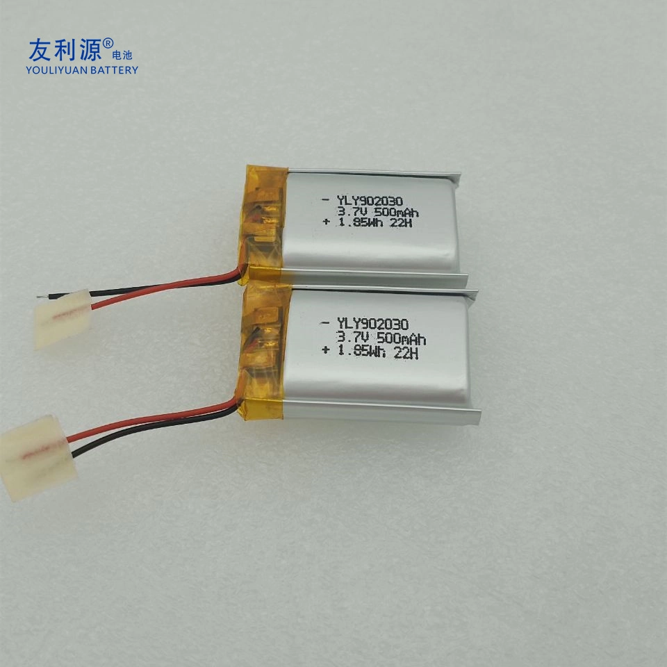 Cheap Wholesale/Supplier Factory OEM ODM Polymer Battery Lipo Cell 3.7V 902030 500mAh 1.85wh Lipo Battery for Wireless Tracker with Rose/CE/Un38.3