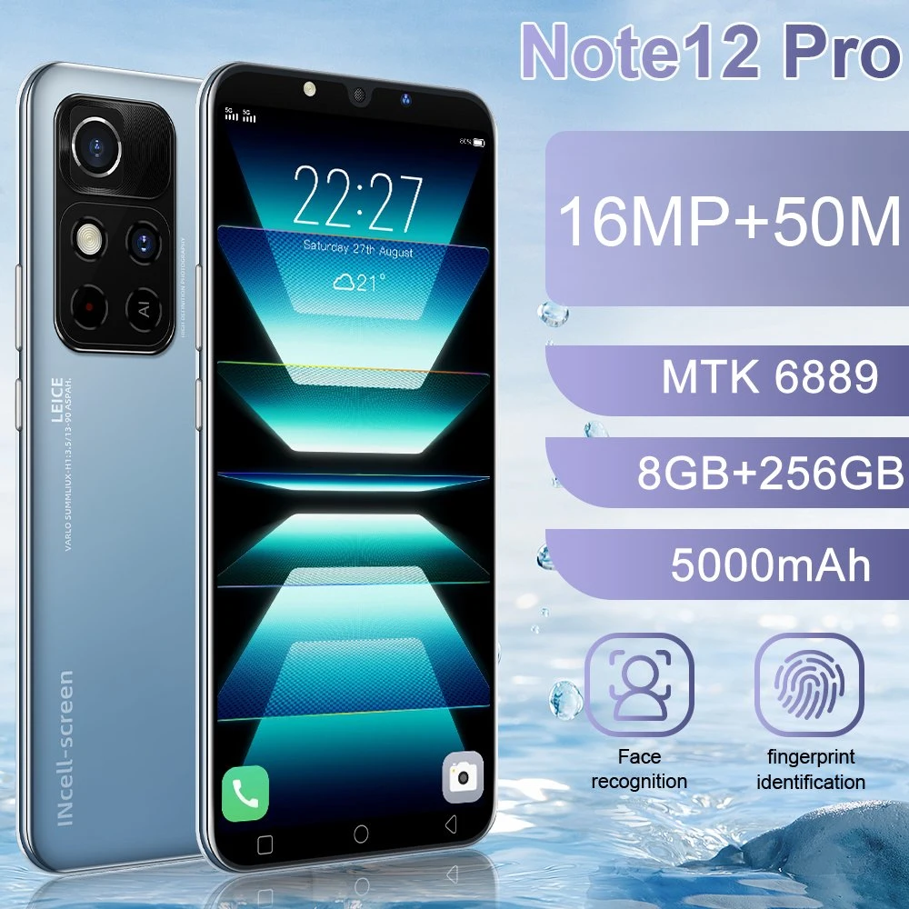 Hot Sale Brand New Phone Model Note12 PRO 16GB 1 T, 8GB 512GB, 4GB 64GB, 6GB 128GB, 8GB 256GB Android Smart Phone, Viqee Mobile Phones OEM/ODM