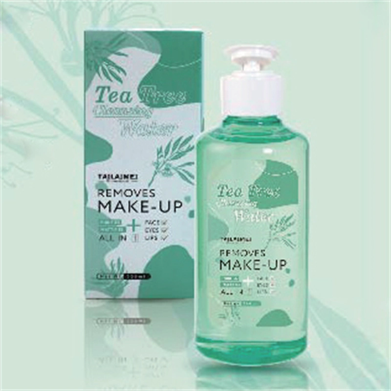 Tlm Vendor Natural Extract Tea Tree Make up Remover Liquid Hydrating Deep Cleansing Face Skin OEM Makeup Remover Cleansing Water