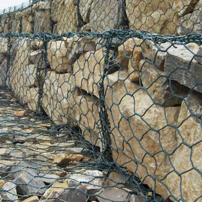 Gabions Rectangular Wire Boxes Construction on Sloped Areas Hexagonal Woven Gabion Box