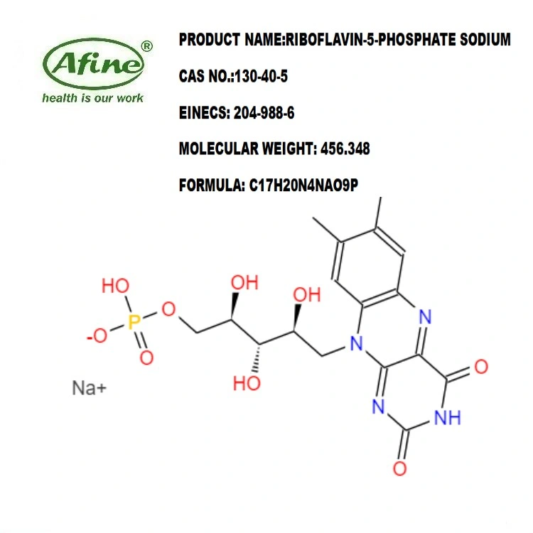 CAS 130-40-5 Riboflavina-5-fosfato de sodio Coflavinase / / / / Hyryl Cytoflav riboflavina monofosfato glutamato sal / Riboflavina fosfato de sodio