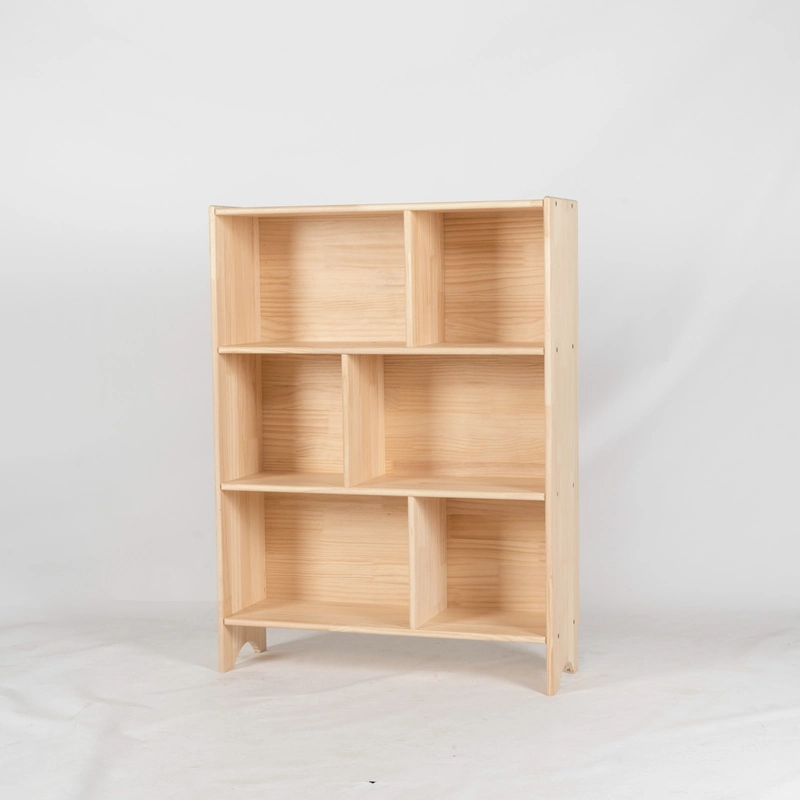 Sólida de madera Bookcase apoyo niños Bookshelf de madera