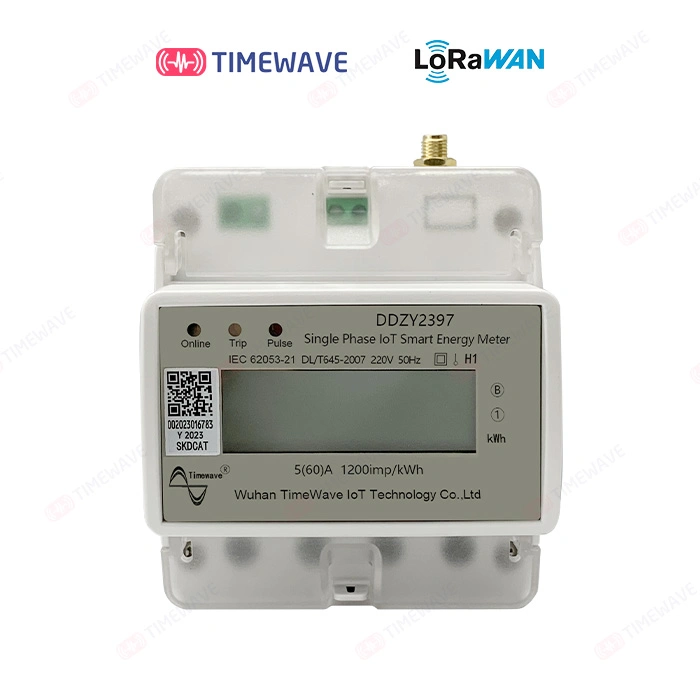 RS485 Single Phase Smart Electric Energy Meter with Guide Rail