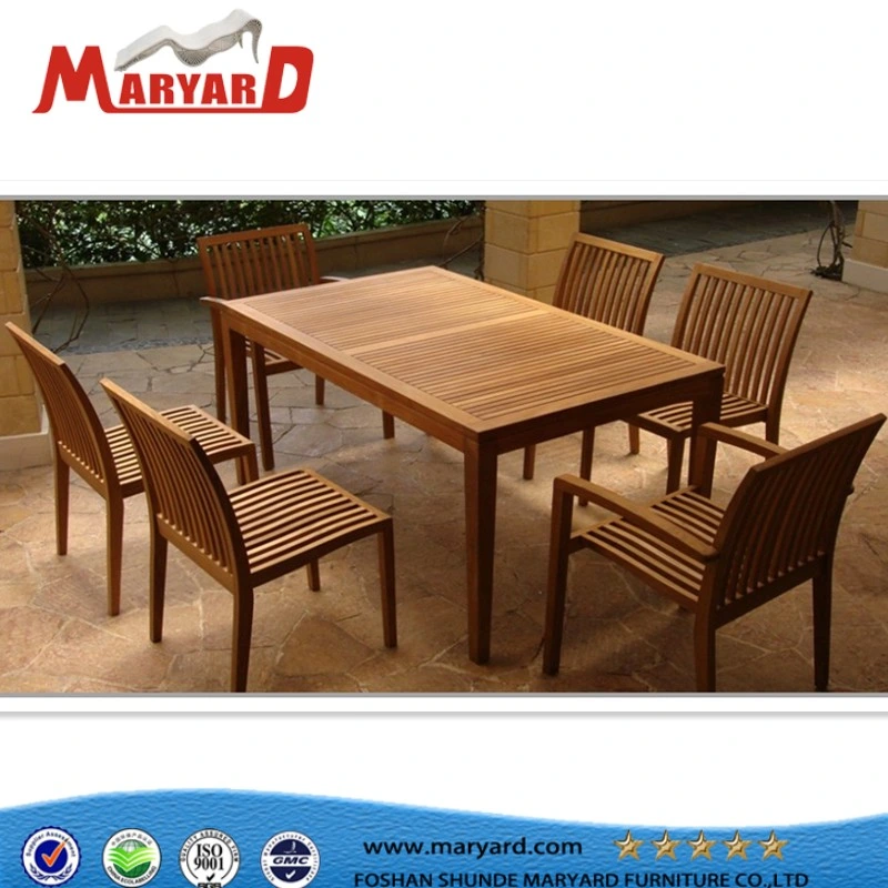 Teak Wooden Garden Teak Wood Table and Chairs Furniture for Outdoor