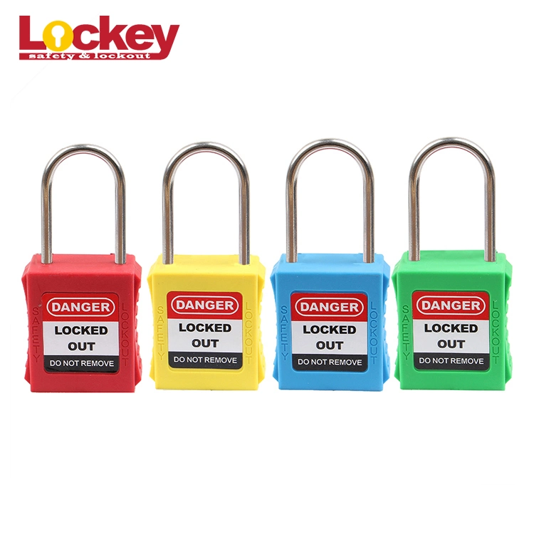 Seguridad Loto Lockey candado de acero inoxidable con coloridos cuerpos