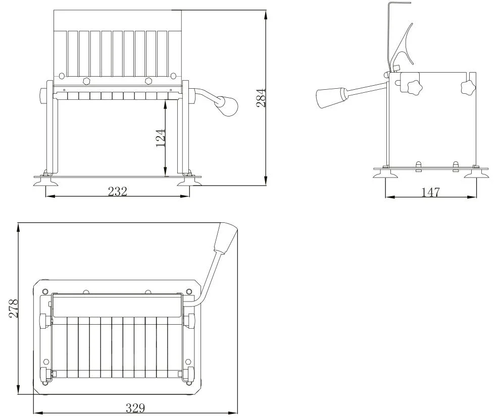 Manually Commercial Curried Sausage Slicer