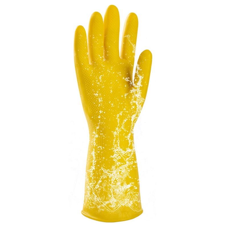 Custom Women Anti Slip Reusable Kitchen Dishwashing luvas de borracha Latex Luvas Guantes CE 2121 para limpeza doméstica, jardinagem, trabalhos utilitários