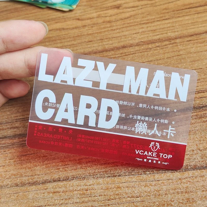 Hot Sale PVC Plastic Transparent Business Card