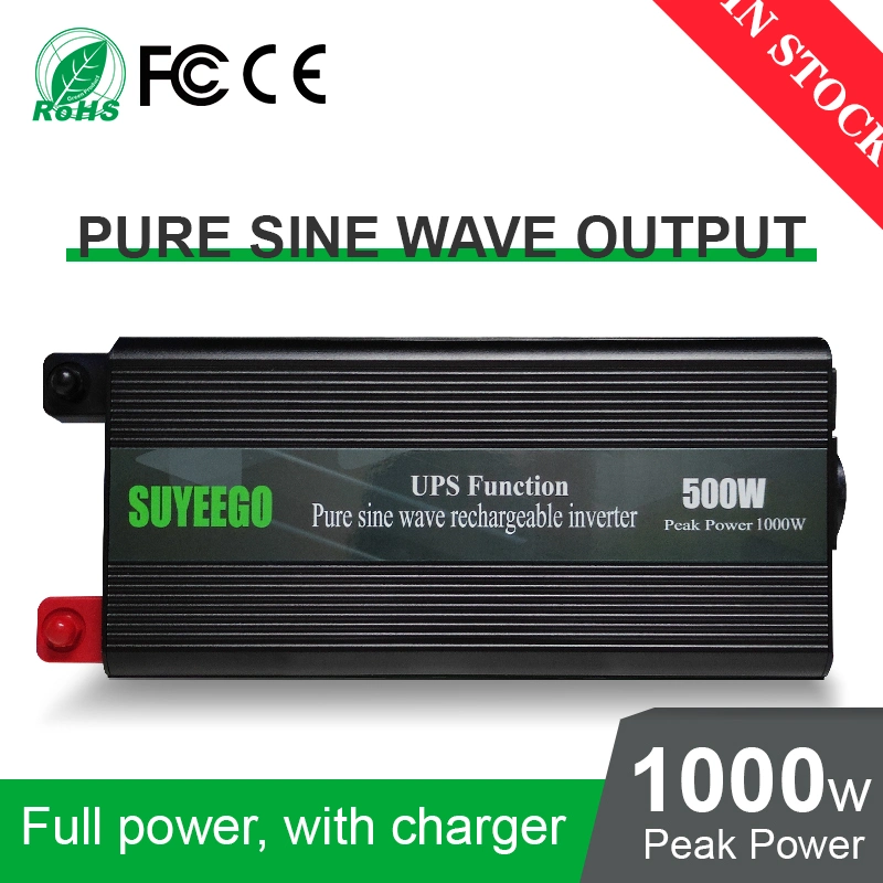 Suyeego Inver recargable personalizada 500W 1KW 2kW 3kw 4kw 5kw 6Kw Cargador de batería UPS inversor de onda sinusoidal pura